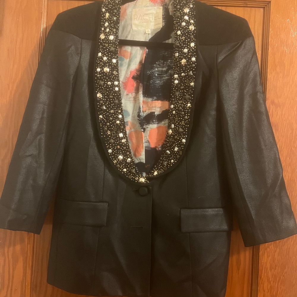 Rachel Roy Size 4 Women's Blazer with Beaded Collar